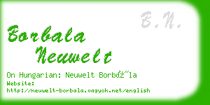 borbala neuwelt business card